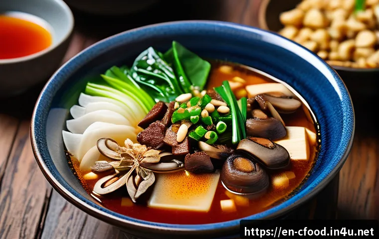 마라탕 만드는 법 - A vibrant and detailed close-up of an authentic Sichuan-style Malatang hot pot bowl, featuring a ric...